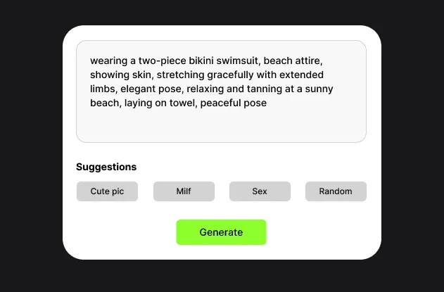 prompt input with suggestion buttons
